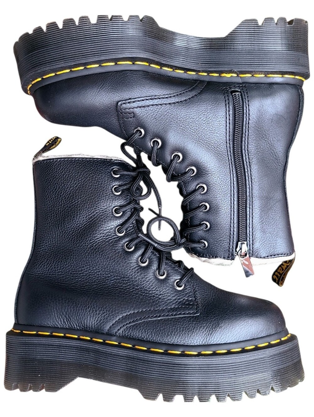 Dr. Martens Jadon Fur-Lined Platform Combat Boot US6 Whimsigoth GrungeCore